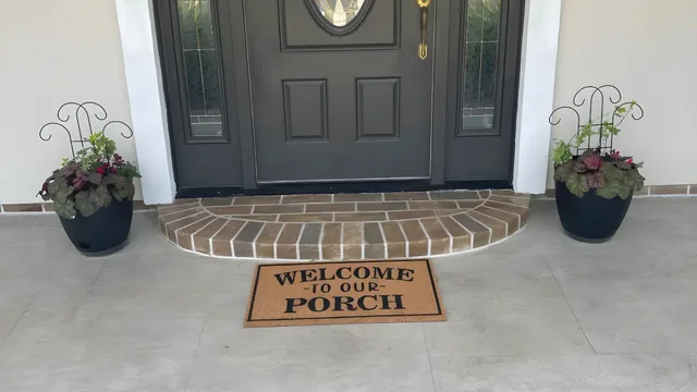Front entry overlay by Decorative Concrete of South Louisiana.