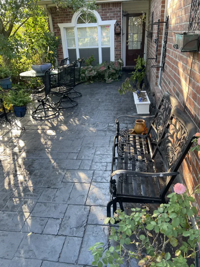 Slate walkway refresh by Decorative Concrete of South Louisiana.