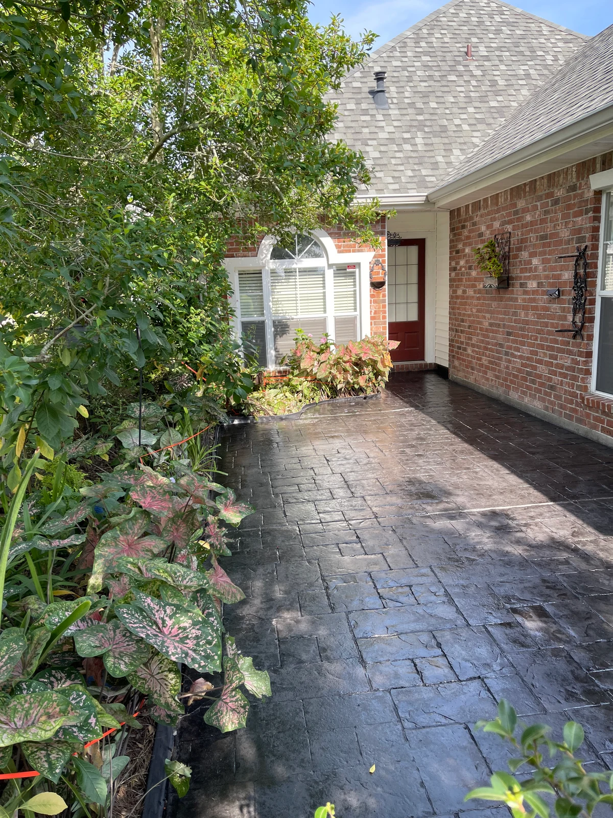 Restored Slate-Pattern Walkway